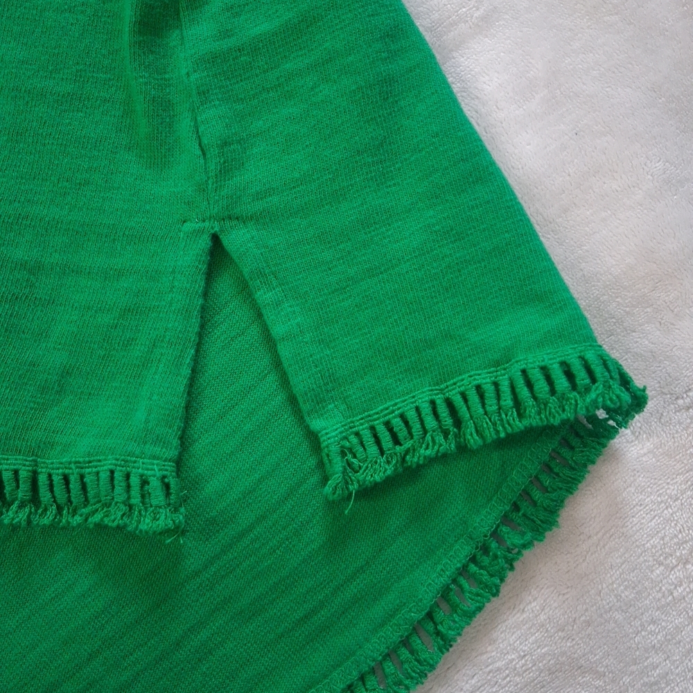 Charter Club Top Long Sleeve Green Round Neck Embroidered Petite Large - Picture 8 of 15
